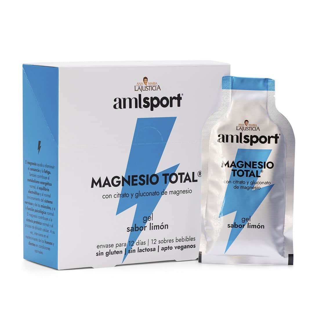 Ana María Lajusticia Magnesio total gel sabor limón 12 sobres x 20ml